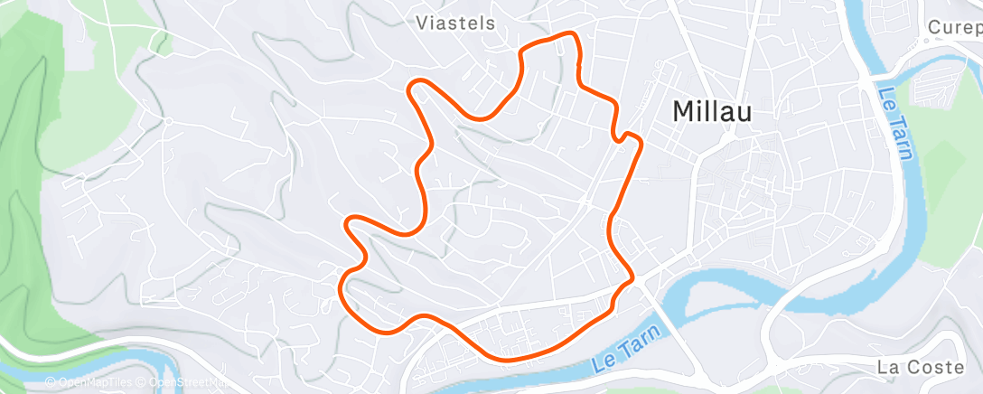 Map of the activity, Morning Run