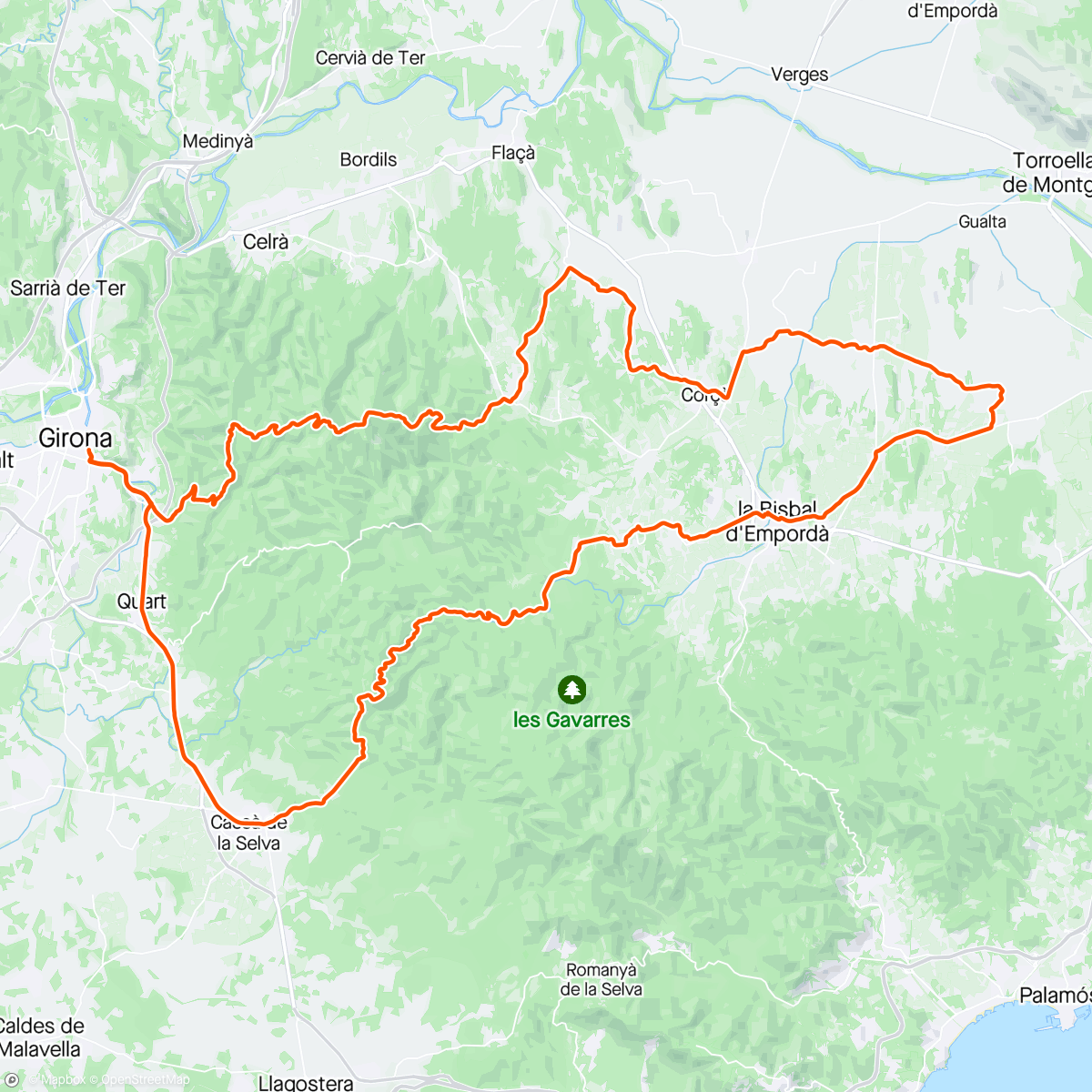 Map of the activity, Toeristische route