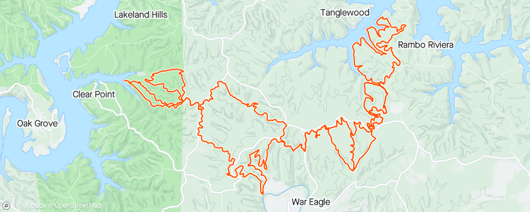 Map of the activity, MTB Hobb State park