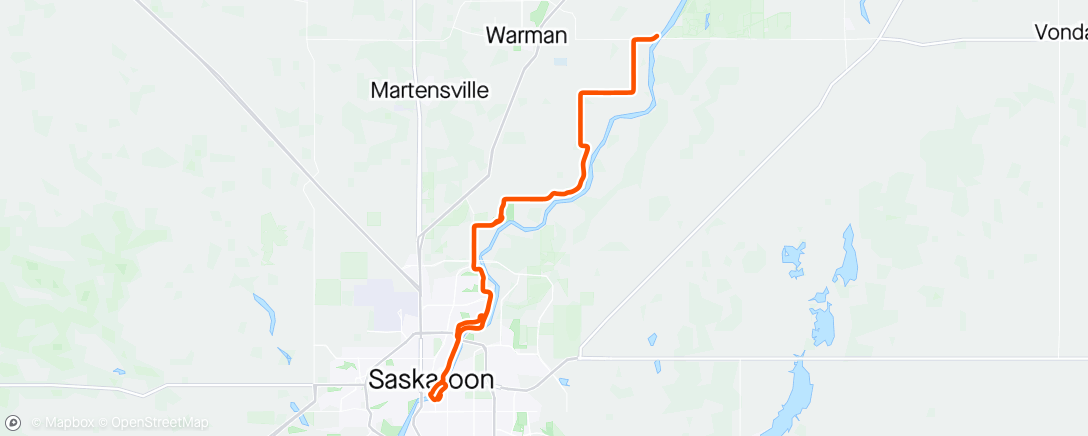 Map of the activity, Lunch Gravel Ride