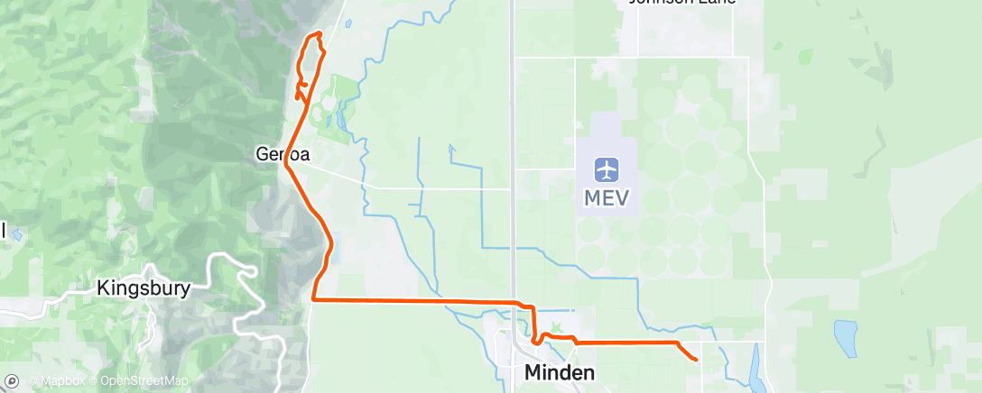 Map of the activity, Lunch Ride