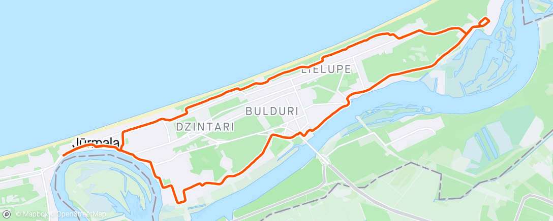 Mapa da atividade, Вечерний велозаезд