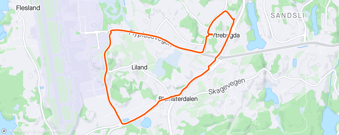 Map of the activity, Lunchjogg🤩