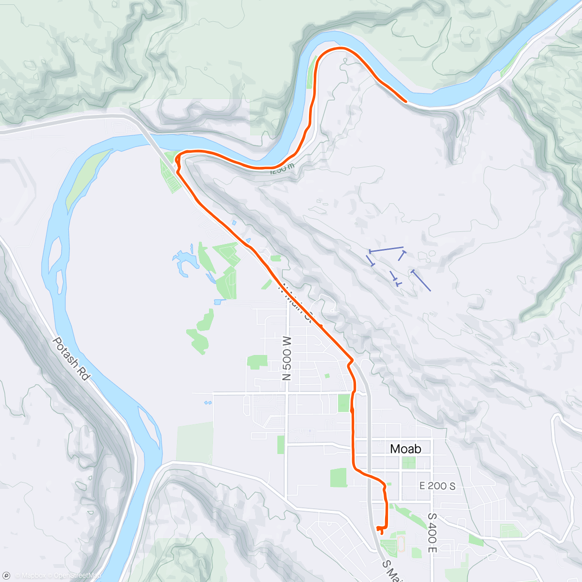 Map of the activity, Canyon Cruise