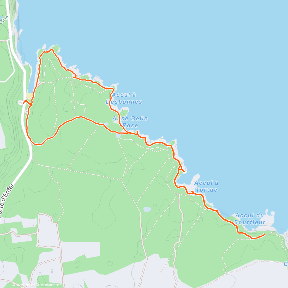 Карта физической активности (Boucle du Souffleur - Porte d'Enfer)