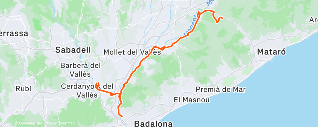 Карта физической активности (Morning Ride)