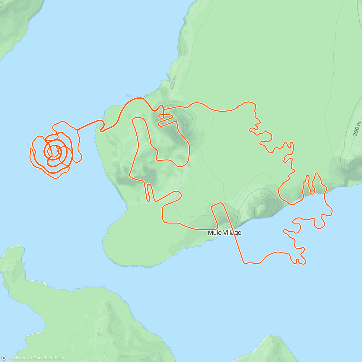 Карта физической активности (Zwift - Three Little Sisters in Watopia)