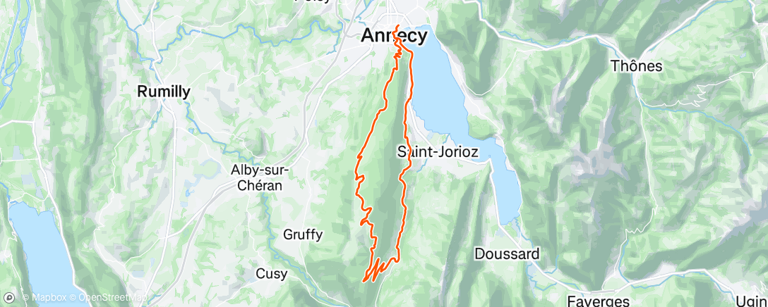 Map of the activity, Lunch Ride