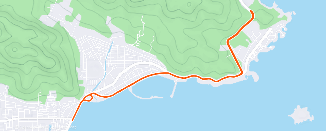 Map of the activity, Afternoon Run