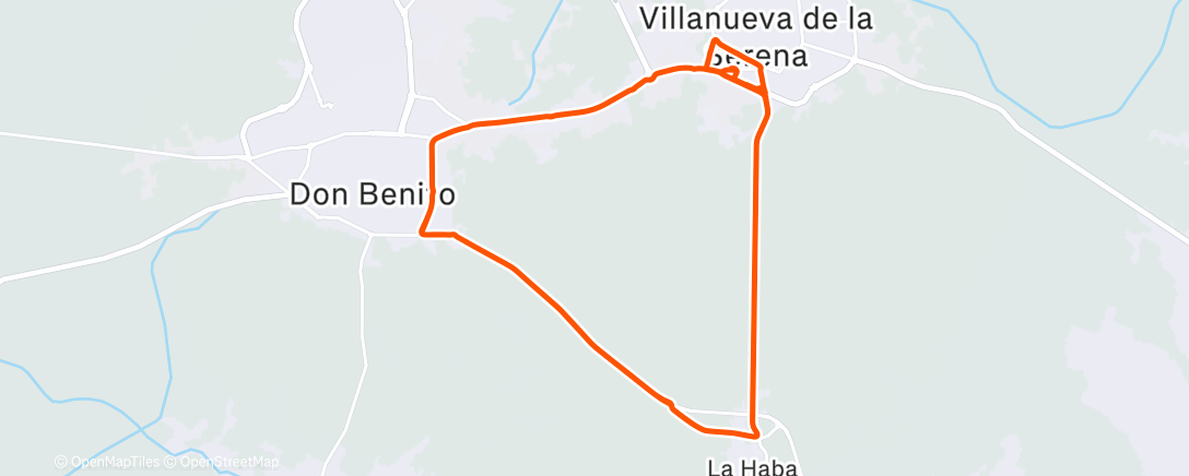 Map of the activity, Bicicleta por la tarde