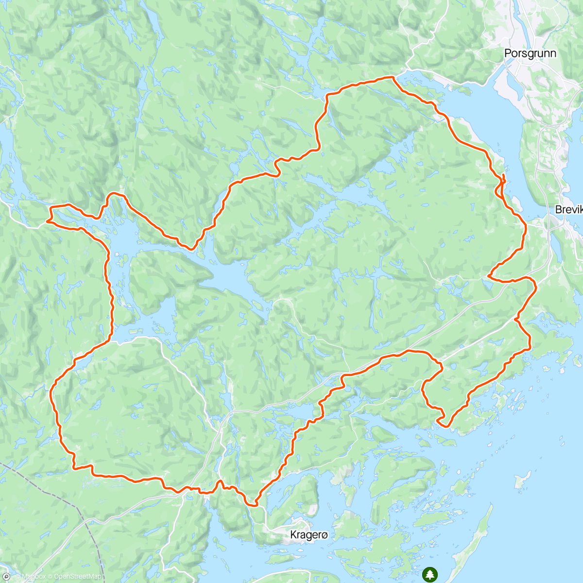 Map of the activity, Kaldt på Sørlandet