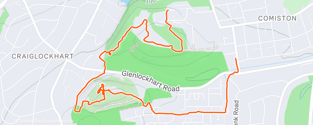 Map of the activity, Afternoon Walk