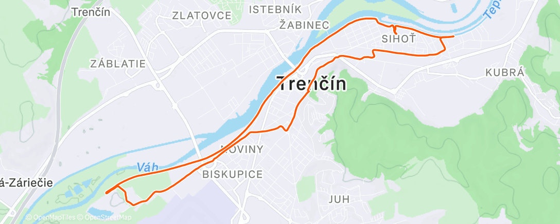 Map of the activity, Lunch Run