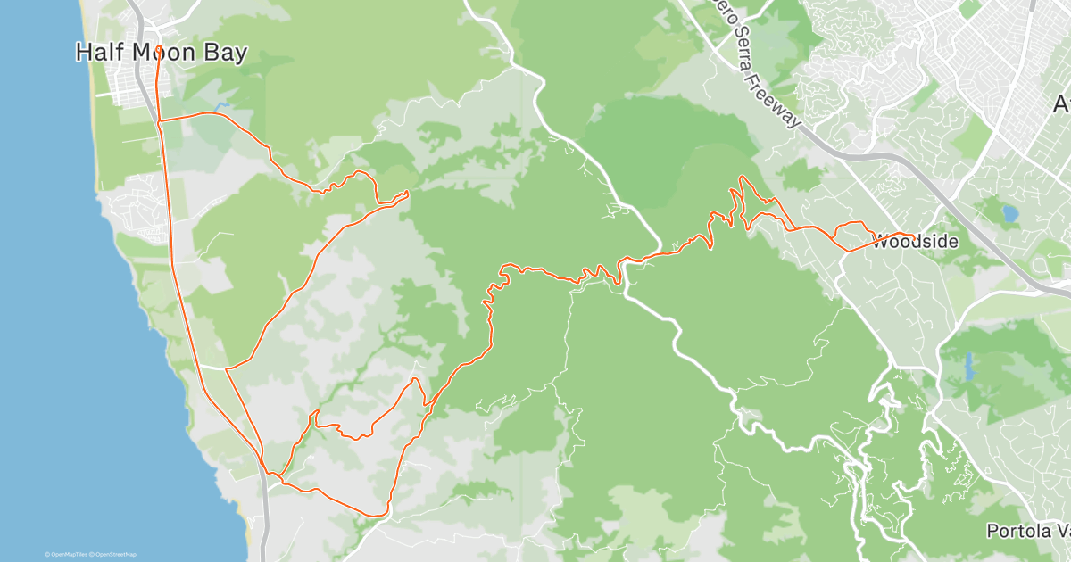 HRU - Half Moon Bay from Woodside | Strava