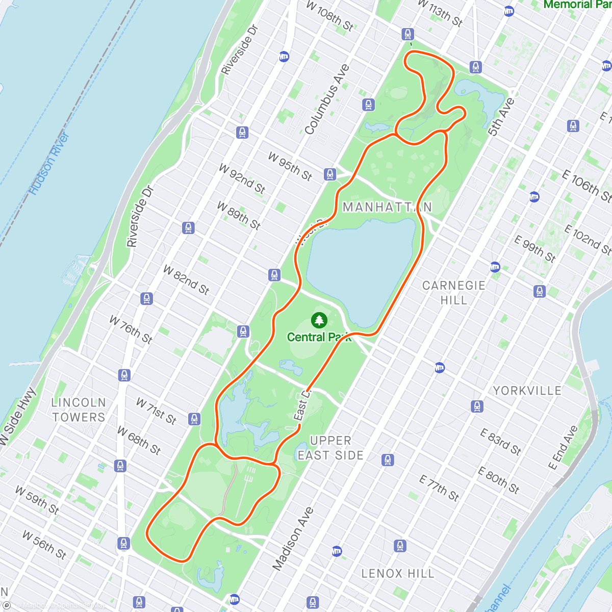Карта физической активности (Zwift - Astoria Line 8 in New York)