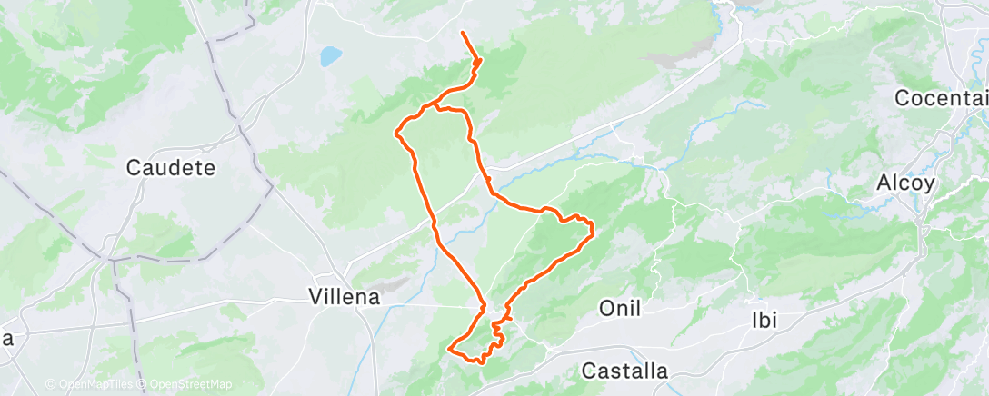 Карта физической активности (Bicicleta de montaña matutina)