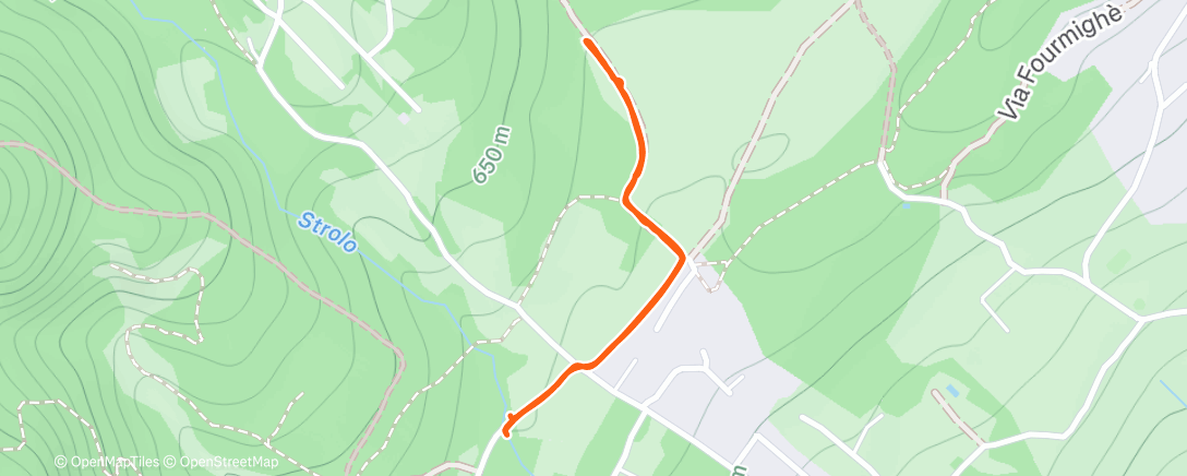 Map of the activity, Namiddagwandeling