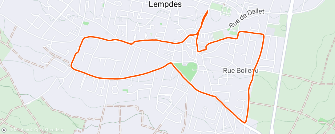 Carte de l'activité Afternoon Run