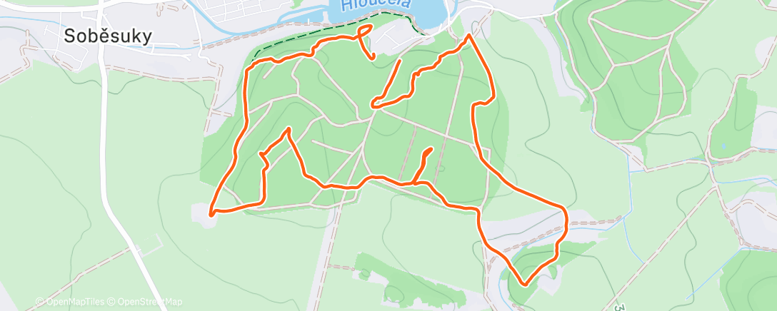 Map of the activity, Lunch Run