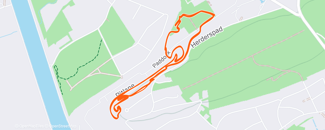 Map of the activity, Cycling