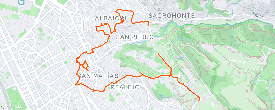 Map of the activity, Marche le midi