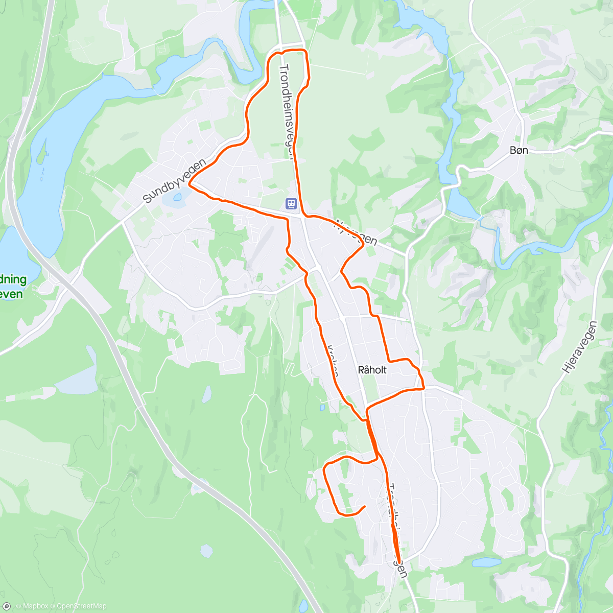 Map of the activity, Rask løpetur 🏃