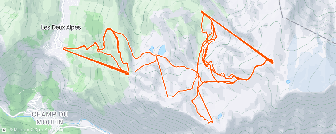Map of the activity, Ski alpin le matin