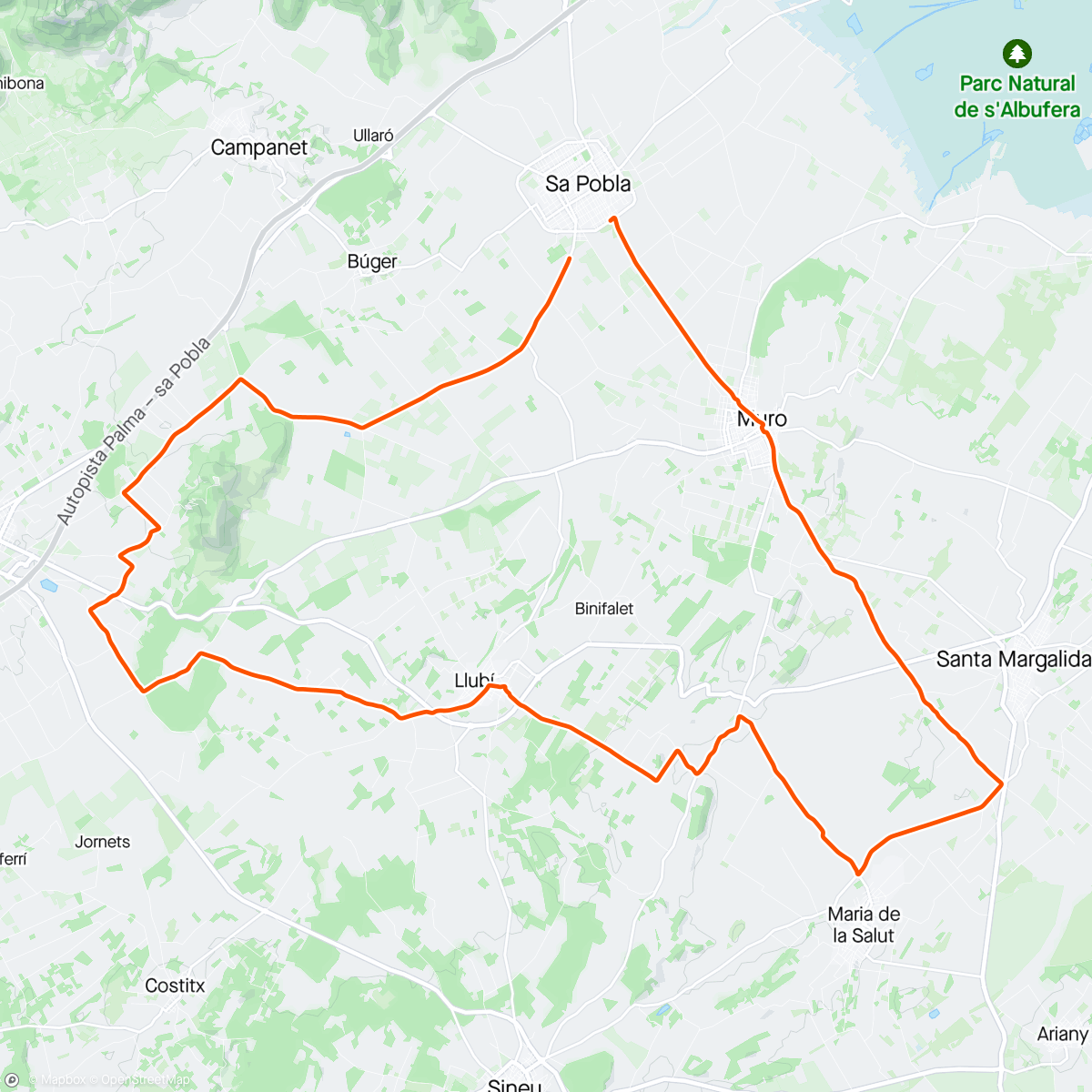 Map of the activity, Humble ride day 🇨🇦