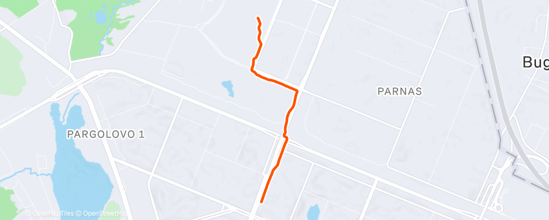 Карта физической активности (Afternoon Run)