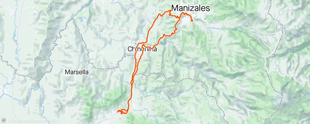 Map of the activity, Dos quebradas