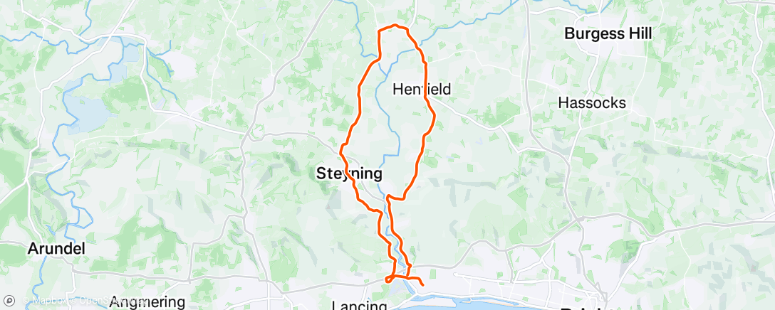 Map of the activity, Half return