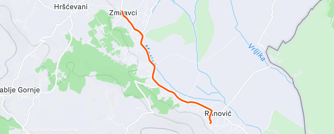 Карта физической активности (Evening Run)