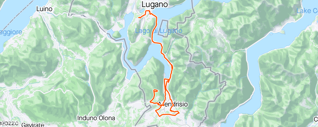 Map of the activity, Assos group ride