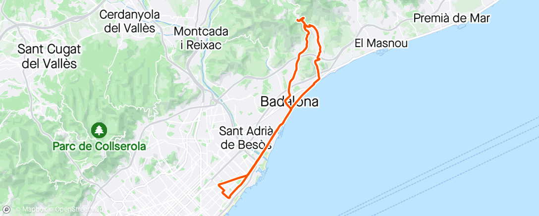 Map of the activity, Bicicleta matutina