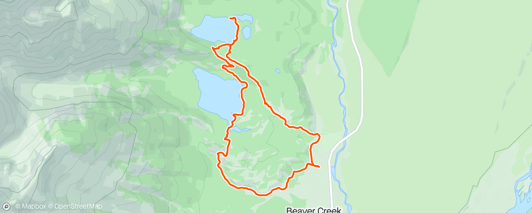 Mapa da atividade, Taggart Lake