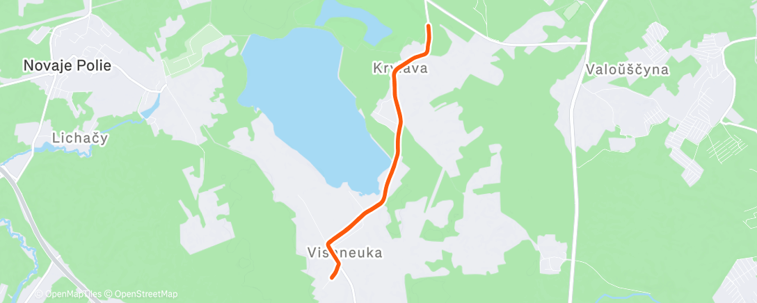 Map of the activity, Вечерний забег