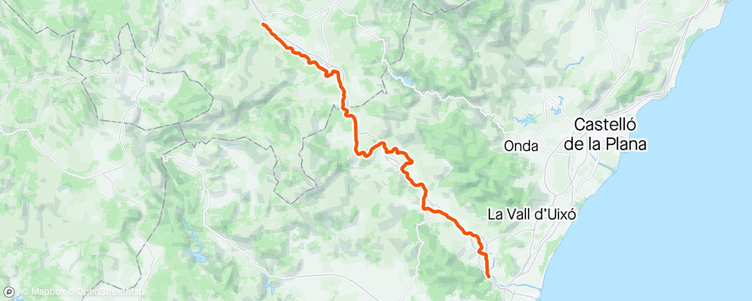 Mapa da atividade, La puebla Valverde - Segart