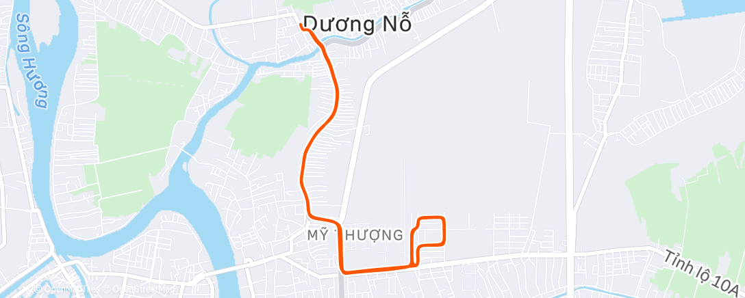 Map of the activity, Morning Run