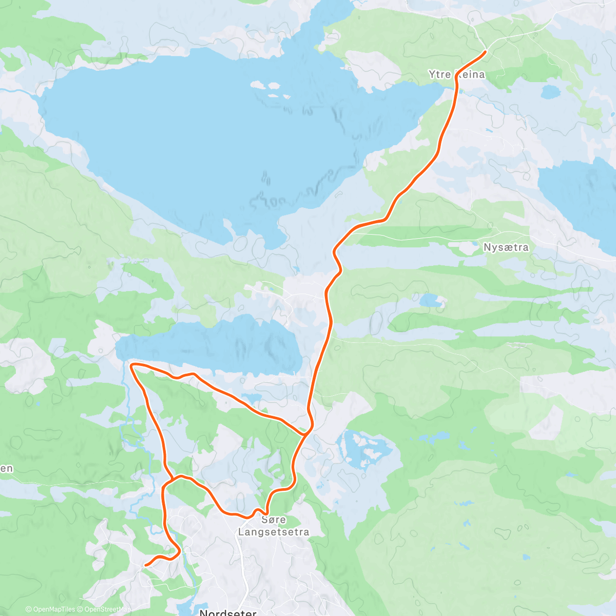 Map of the activity, Skitur med pappa og brodern 🤠