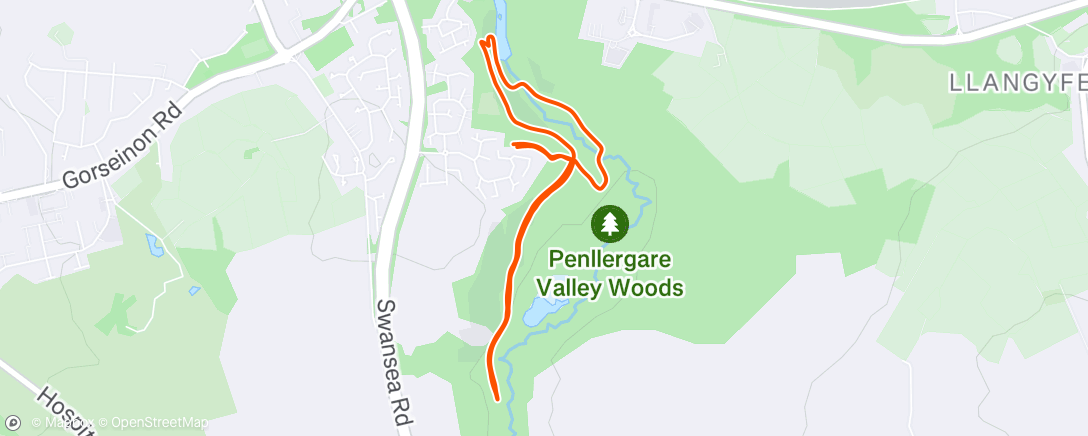 Map of the activity, Morning Walk