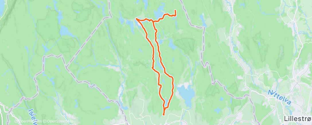 Map of the activity, Cross-Country SKIING