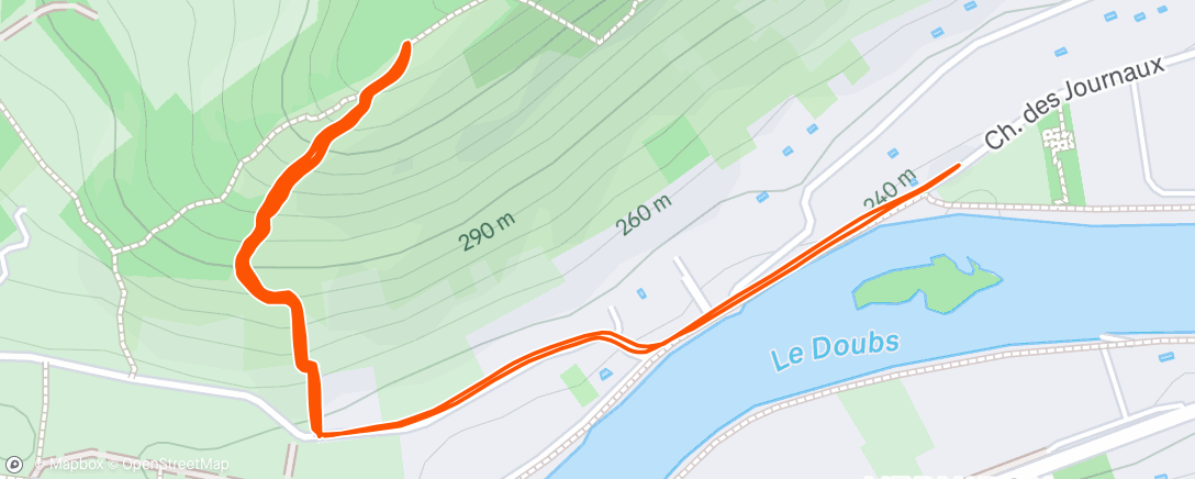 Карта физической активности (Trail le matin)