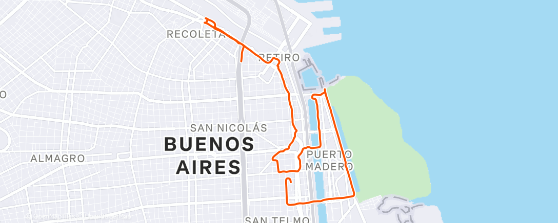 Map of the activity, Morning Ride