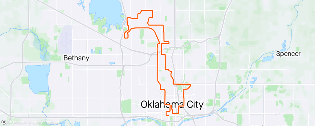 Карта физической активности (State #50! Oklahoma City Memorial Marathon)