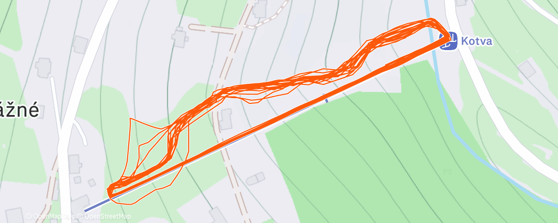 Map of the activity, Evening Alpine Ski