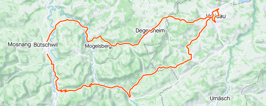 Map of the activity, Afternoon Ride