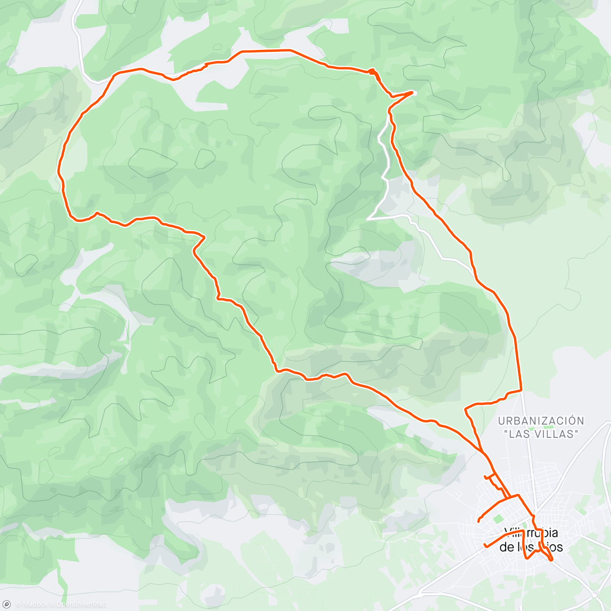 Mapa da atividade, Bicicleta de montaña eléctrica matutina