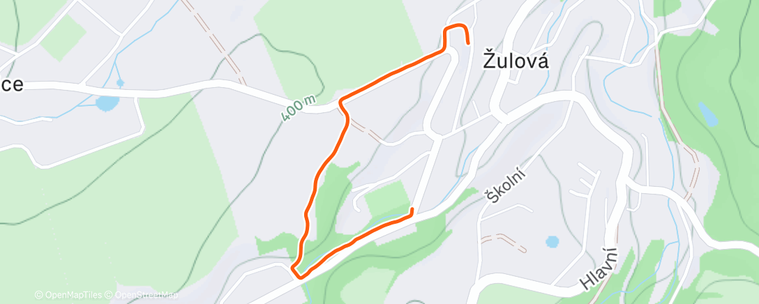 Map of the activity, Lunch Hike