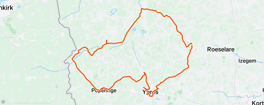 Map of the activity, Afternoon Ride