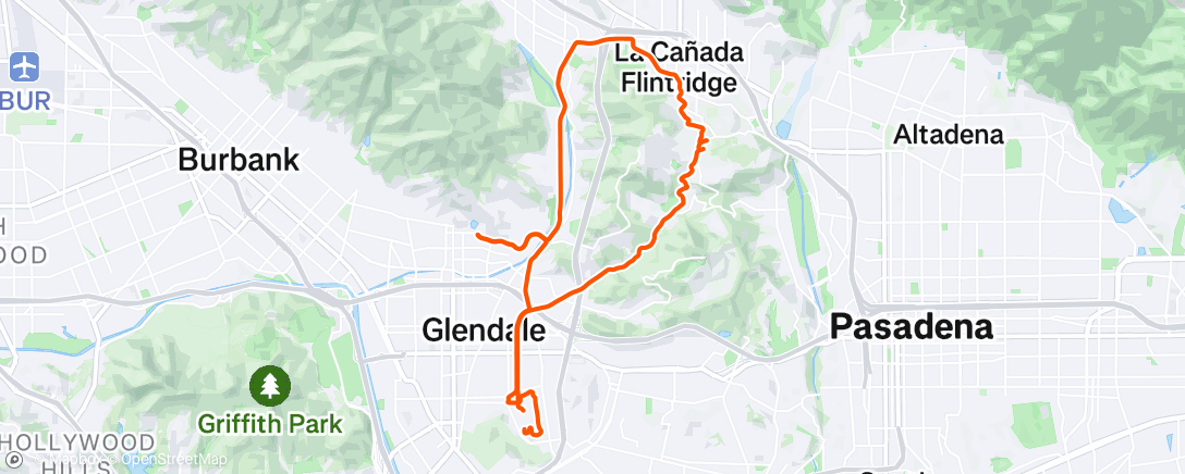 Map of the activity, Lunch Ride
